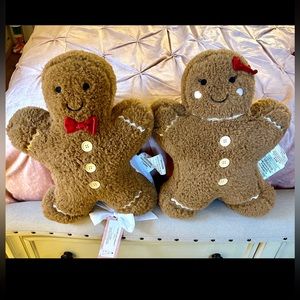 Gingerbread Girl & Boy Pillows
